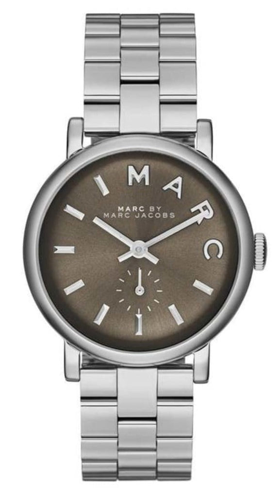 Marc Jacobs Baker Brown Dial Silver Steel Strap Watch For Women - MBM3329
