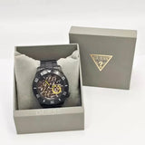 Guess Axel Multifunction Black Dial Black Steel Strap Watch For Men - GW0488G3