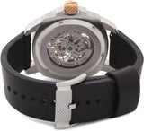 Fossil Modern Machine Automatic Skeleton Dial Black Leather Strap Watch for Men - ME3082