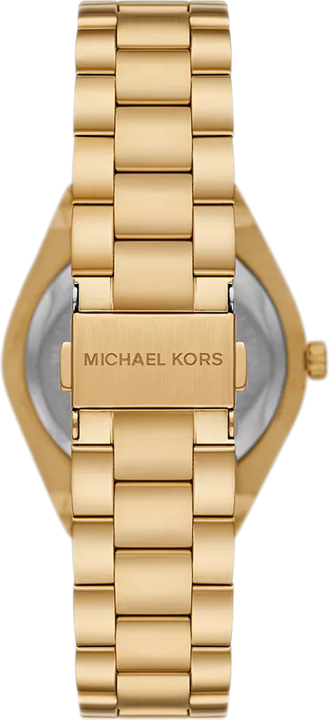 Michael Kors Lennox Three Hand Silver Dial Gold Steel Strap Watch For Women - MK7391