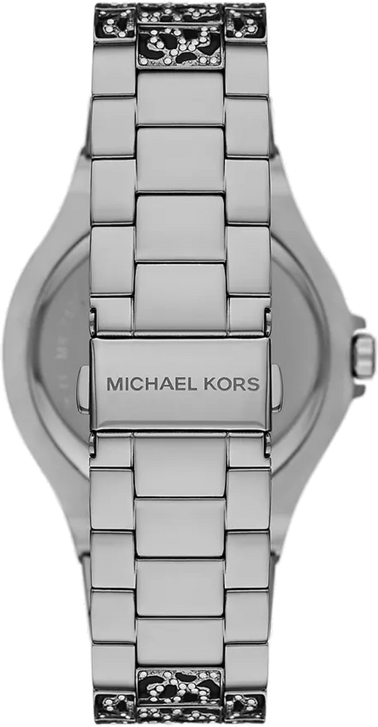 Michael Kors Lennox Analog Crystals Silver Dial Silver Steel Strap Watch For Women - MK7408