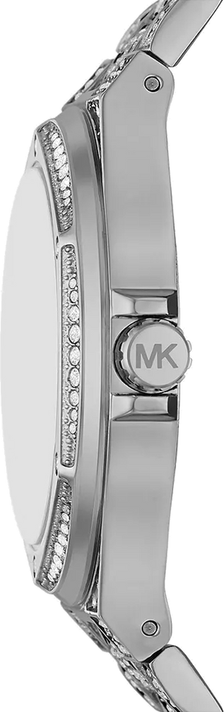 Michael Kors Lennox Analog Crystals Silver Dial Silver Steel Strap Watch For Women - MK7408