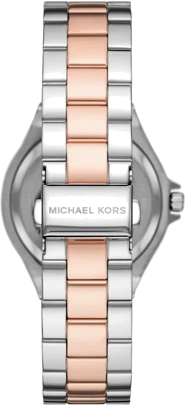 Michael Kors Lennox Three Hand Quartz Silver Dial Two Tone Steel Strap Watch For Women - MK6989