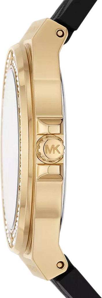 Michael Kors Mini Lennox Quartz Black Dial Black Silicone Strap Watch For Women - MK7281