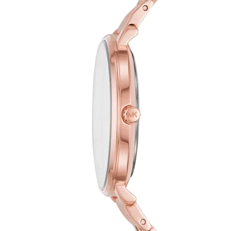 Michael Kors Pyper Three-Hand Rose Gold Dial Rose Gold Steel Strap Watch For Women - MK3897