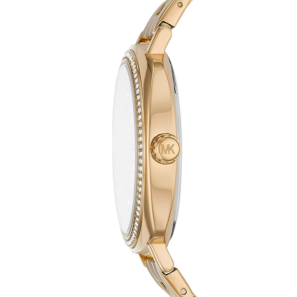 Michael Kors Nia Quartz Gold Dial Gold Steel Strap Watch For Women - MK3989