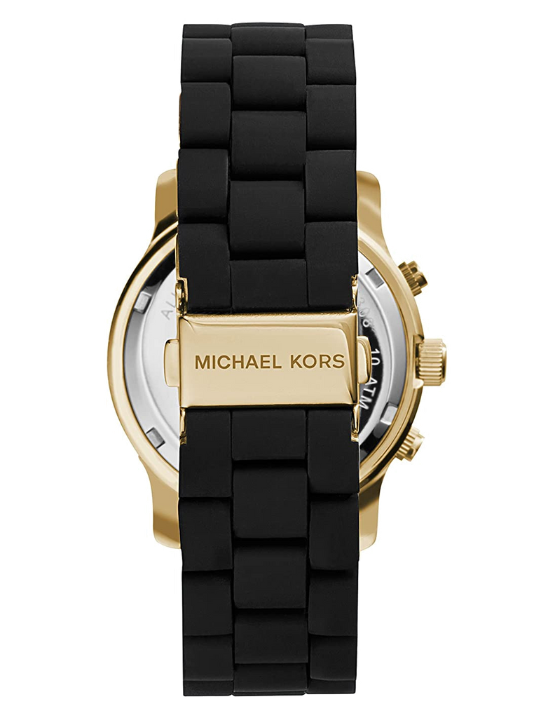 Michael Kors Runway Black Dial Black Silicone Strap Watch for Women - MK5191