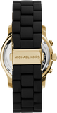 Michael Kors Runway Black Dial Black Silicone Strap Watch for Women - MK5191
