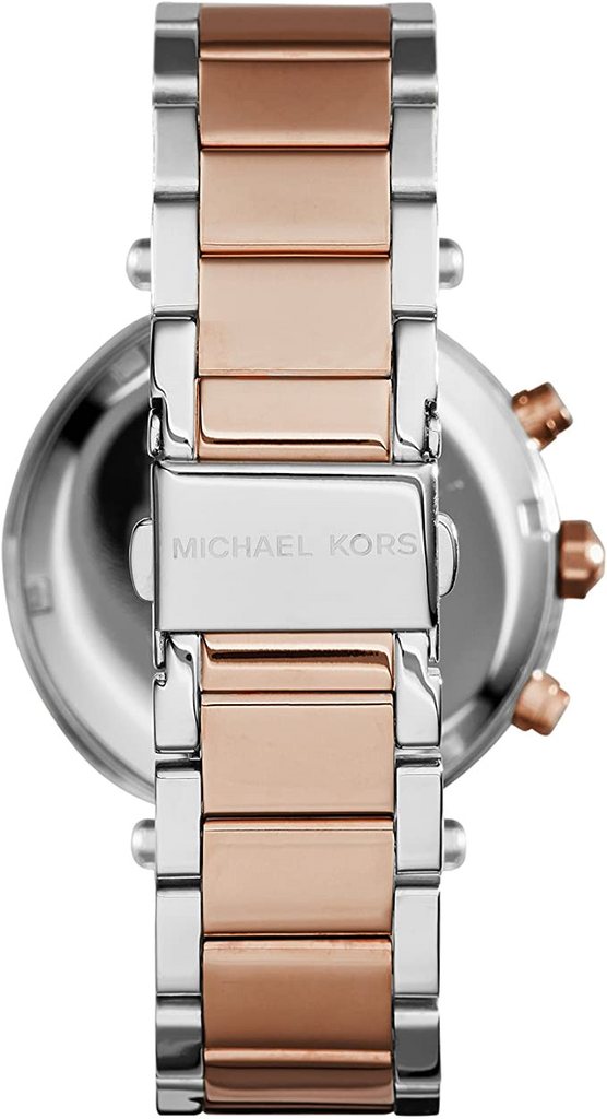Michael Kors Parker Blue Dial Two Tone Steel Strap Watch for Women - MK6141
