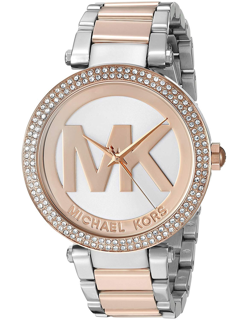 Michael Kors Parker Gold Dial Two Tone Steel Strap Watch for Women - MK6314