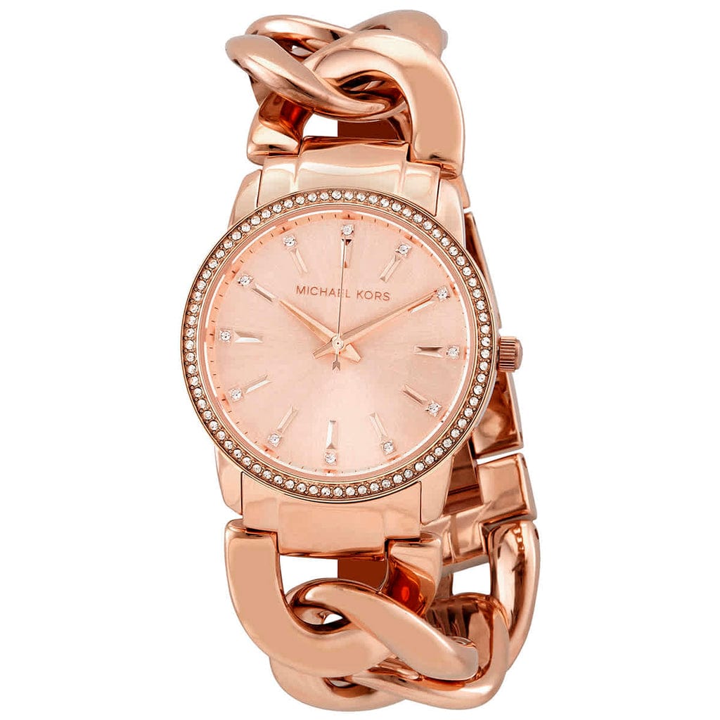 Michael Kors Nini Quartz Crystals Rose Gold Dial Rose Go Watch For Women - MK3236