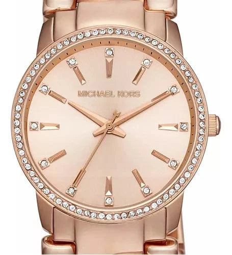 Michael Kors Nini Quartz Crystals Rose Gold Dial Rose Go Watch For Women - MK3236