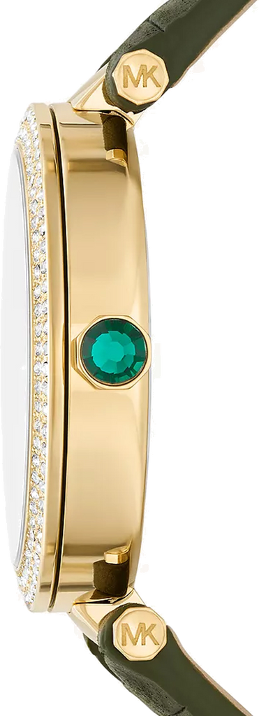 Michael Kors Parker Green Dial Green Leather Strap Watch For Women - MK4724