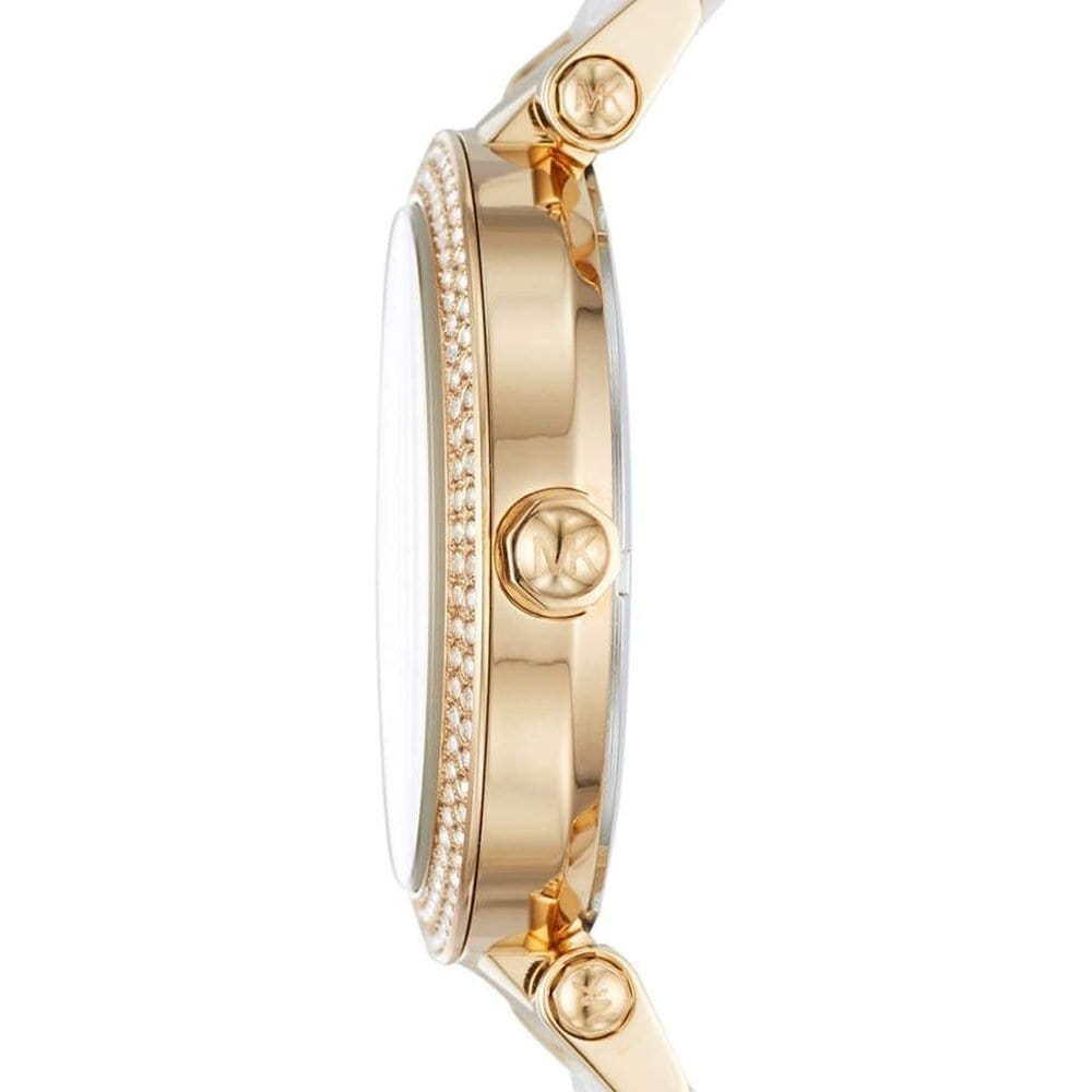 Michael Kors Parker Mother of Pearl Dial Two Tone Steel Strap Watch for Women - MK6400