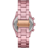 Michael Kors Ritz Chronograph Rose Gold Dial Rose Gold Steel Strap Watch For Women - MK6753