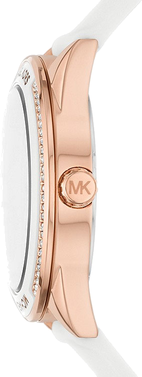 Michael Kors Oversized Sport Quartz White Dial White Rubber Strap Watch For Women - MK6945