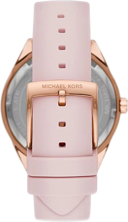 Michael Kors Quartz Pink Dial Pink Silicone Strap Watch For Women - MK6946
