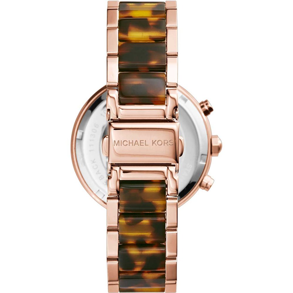 Michael Kors Parker Rose Gold Dial Two Tone Steel Strap Watch for Women - MK5538