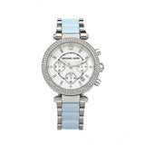 Michael Kors Parker White Dial Two Tone Steel Strap Watch for Women - MK6138