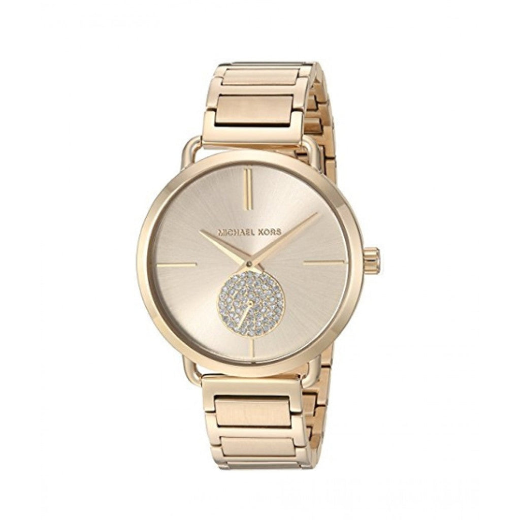 Michael Kors Portia Gold Dial Gold Steel Strap Watch for Women - MK3639