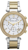 Michael Kors Parker White Dial Two Tone Steel Strap Watch for Women - MK5626