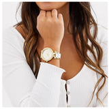 Michael Kors Parker White Dial Two Tone Steel Strap Watch for Women - MK6313