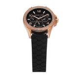 Michael Kors Mini Pilot Black Dial Black Silicone Strap Watch For Women - MK7373