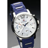 Tommy Hilfiger Claudia White Dial Blue Steel Strap Watch for Women - 1781746