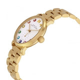 Marc Jacobs Baker White Dial Gold Steel Strap Watch for Women - MBM3440