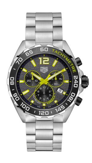 Tag Heuer Formula 1 Chronograph Grey Dial Silver Steel Strap Watch for Men - CAZ101AG.BA0842
