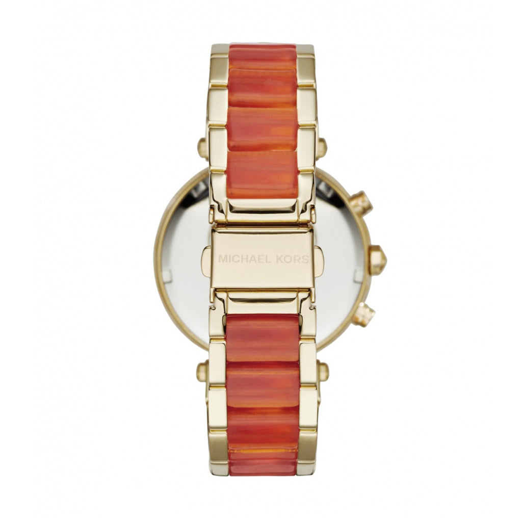 Michael Kors Parker Gold Dial Two Tone Steel Strap Watch for Women - MK6139