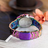 Guess Confetti Chronograph Crystals Multicolor Dial Purple Steel Strap Watch For Women - GW0483L5