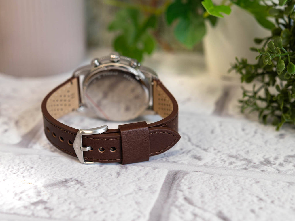 Fossil Sport Tourer Chronograph men's watch with brown leather strap