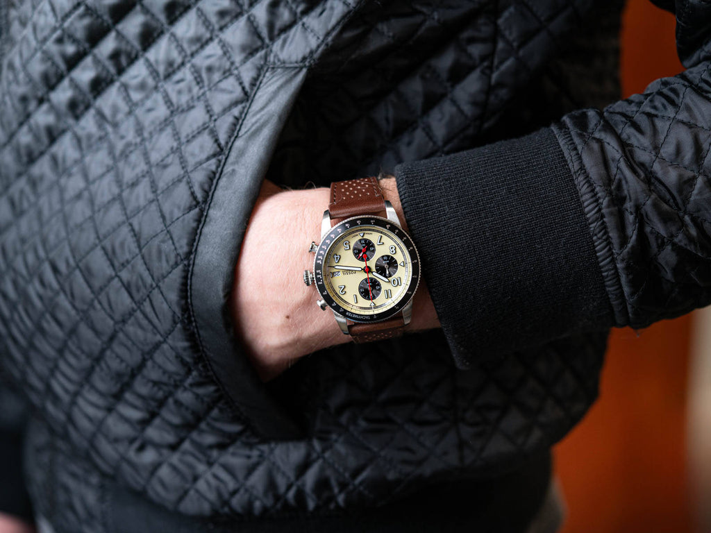 Fossil Sport Tourer men's chronograph watch on wrist