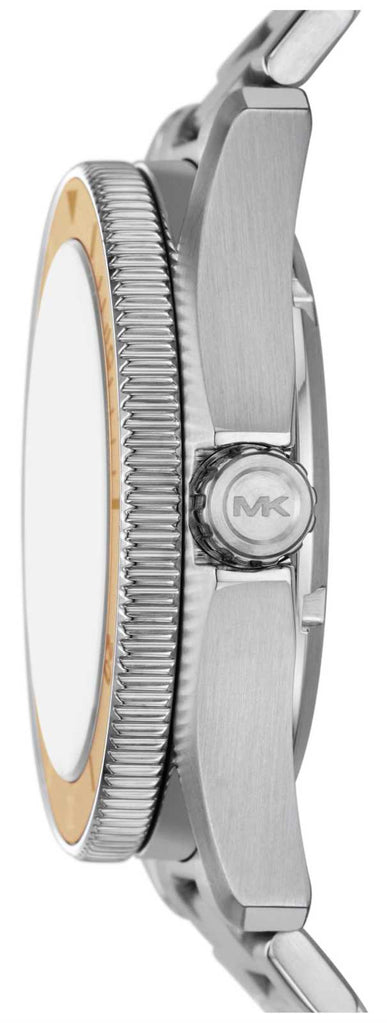 Michael Kors Maritime Analog Black Dial Silver Steel Strap Watch for Men - MK9161