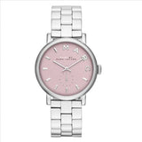 Marc Jacobs Baker Pink Dial Silver Steel Strap Watch for Women - MBM3280