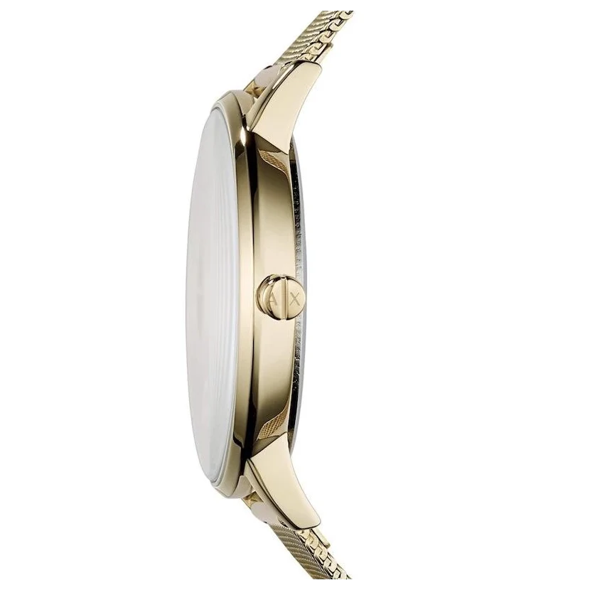 Armani Exchange Lola Analog Gold Dial Gold Mesh Strap Watch For Women - AX5536