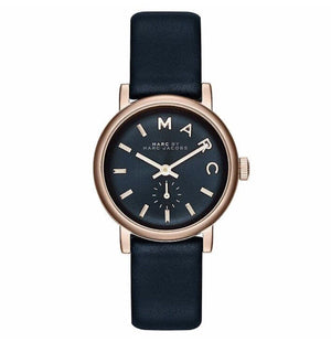 Marc Jacobs Baker Navy Blue Dial Blue Leather Strap Watch for Women - MBM1331