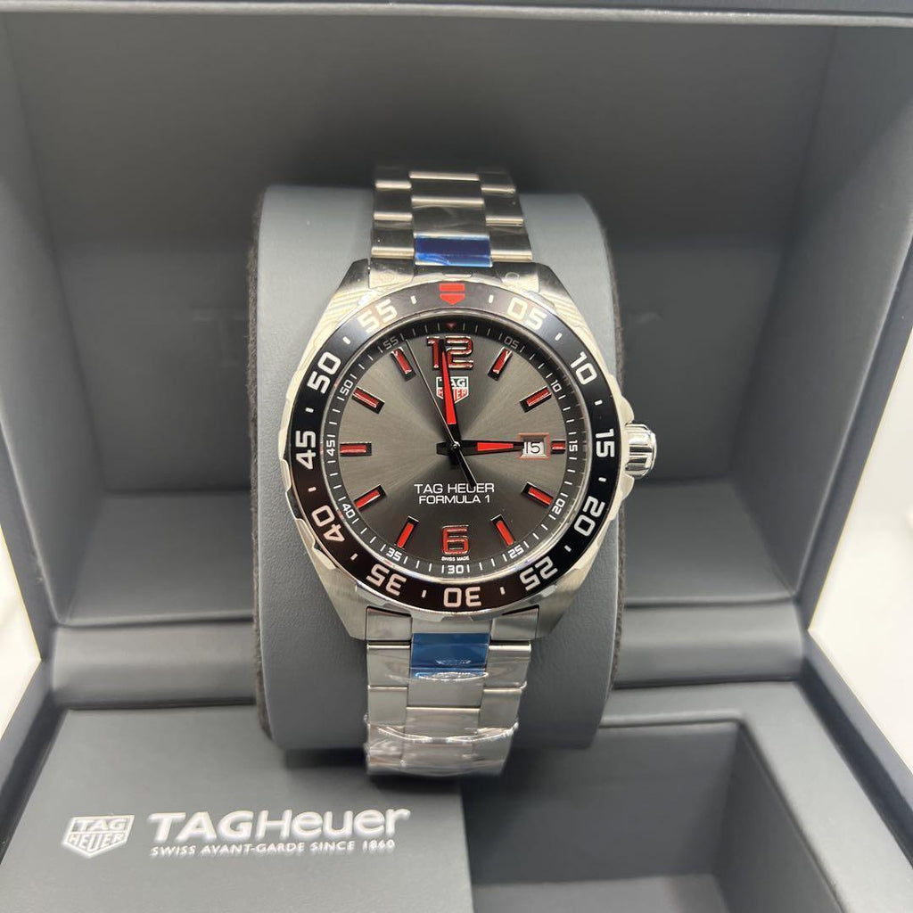Tag Heuer Formula 1 Quartz Anthracite Dial Silver Steel Strap Watch for Men - WAZ1018.BA0842