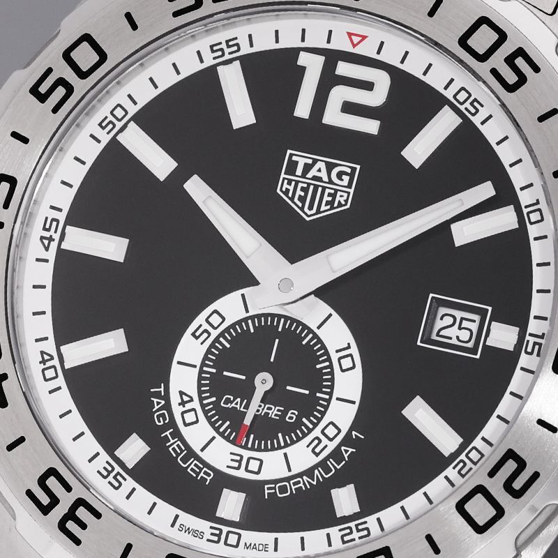 Tag Heuer Formula 1 Automatic Black Dial Silver Steel Strap Watch for Men - WAZ2012.BA0842
