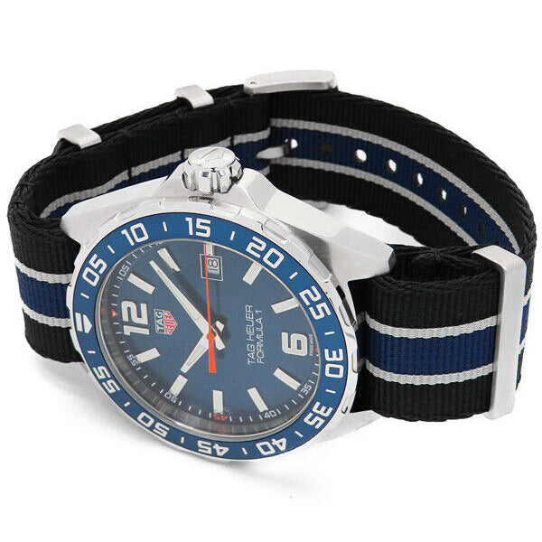 Tag Heuer Formula 1 Quartz Blue Dial Two Tone NATO Strap Watch for Men - WAZ1010.FC8197