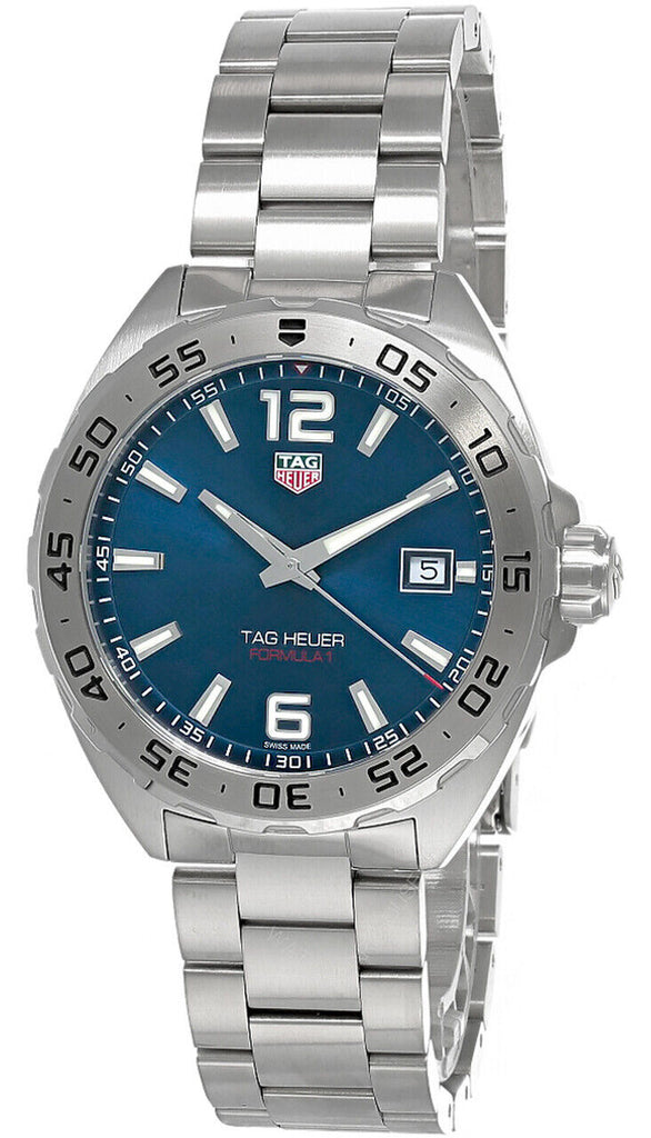 Tag Heuer Formula 1 Blue Dial Silver Steel Strap Watch for Men - WAZ1118.BA0875