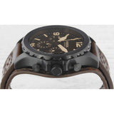 Fossil Nate Chronograph Brown Dial Brown Leather Strap Watch for Men - JR1511