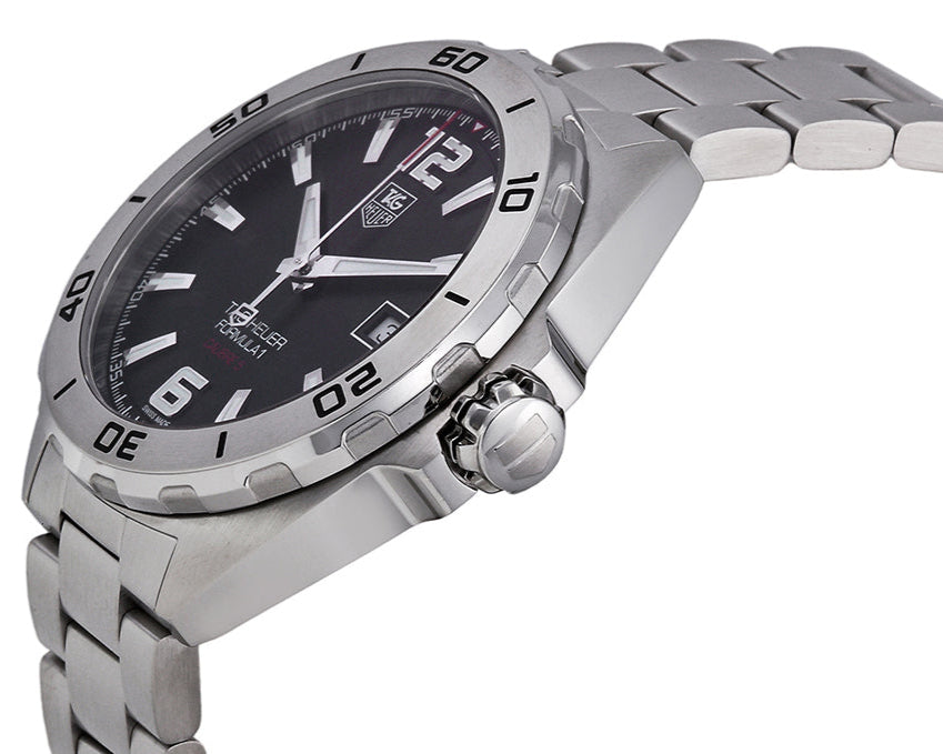 Tag Heuer Formula 1 Automatic Black Dial Silver Steel Strap Watch for Men - WAZ2113.BA0875