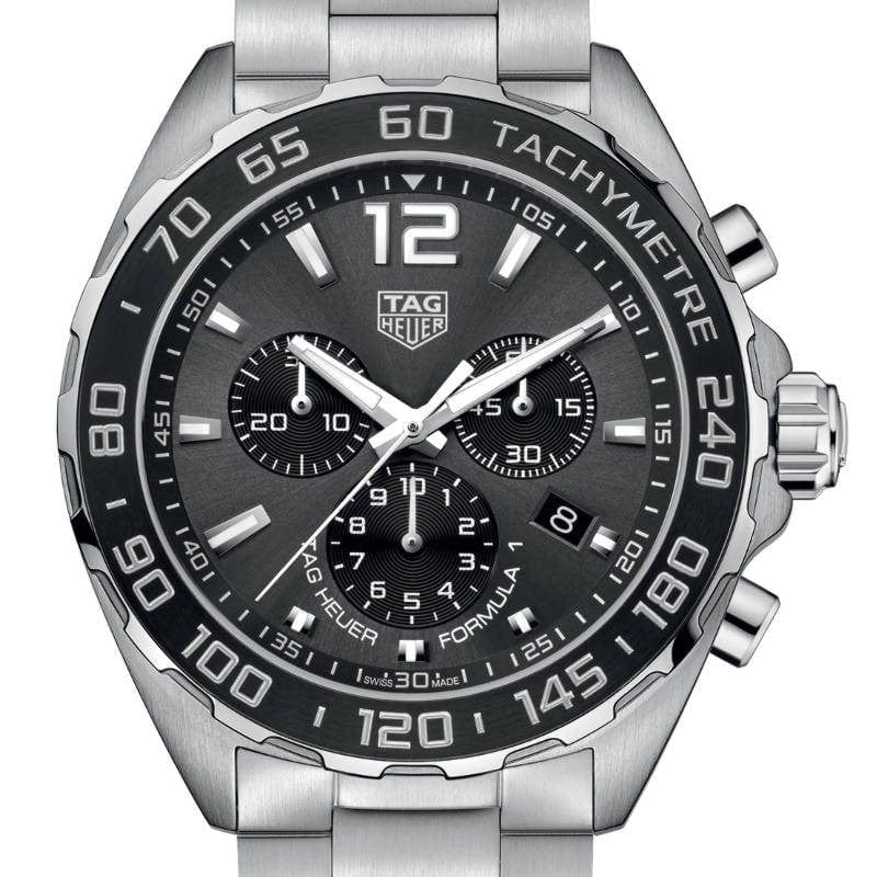 Tag Heuer Formula 1 Anthracite Dial Silver Steel Strap Watch for Men - CAZ1011.BA0842