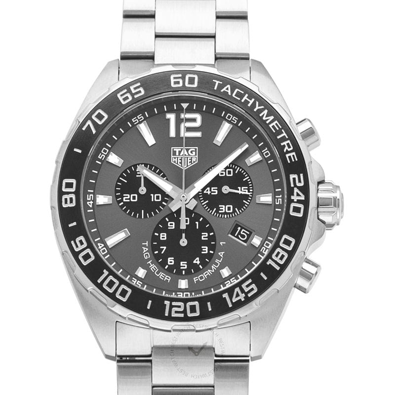 Tag Heuer Formula 1 Anthracite Dial Silver Steel Strap Watch for Men - CAZ1011.BA0842