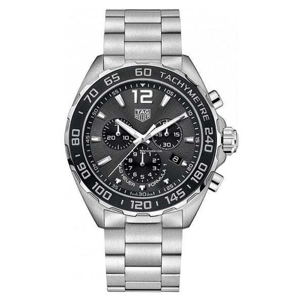 Tag Heuer Formula 1 Anthracite Dial Silver Steel Strap Watch for Men - CAZ1011.BA0842