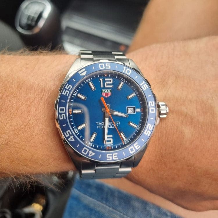 Tag Heuer Formula 1 Quartz Blue Dial Silver Steel Strap Watch for Men - WAZ1010.BA0842