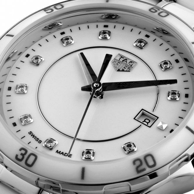 Tag Heuer Formula 1 Diamonds Mother Of Pearl White Dial Silver Steel Strap Watch for Women - WBJ1419.BA0664