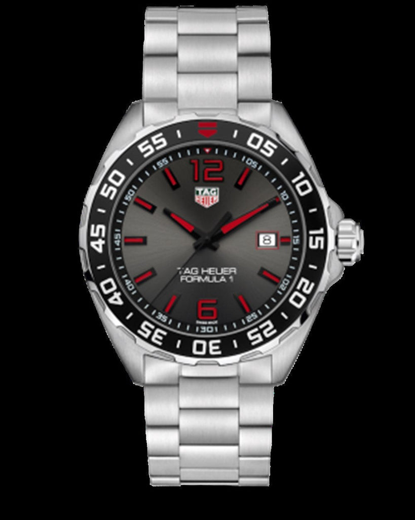 Tag Heuer Formula 1 Quartz Anthracite Dial Silver Steel Strap Watch for Men - WAZ1018.BA0842